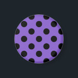 Black polka dots on lavender magnet<br><div class="desc">Black polka dots on lavender</div>
