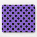 Black polka dots on lavender mouse pad<br><div class="desc">Black polka dots on lavender</div>