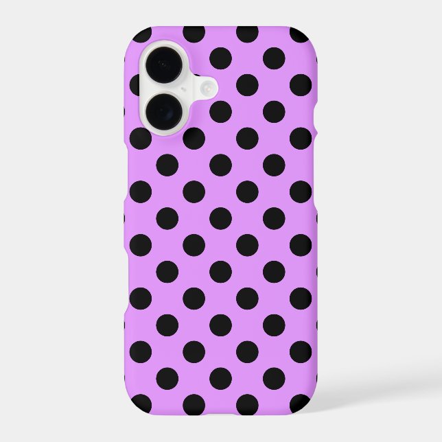 Black polka dots on lilac (Back)