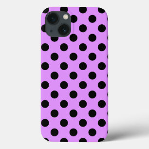 Black polka dots on lilac Case-Mate iPhone case