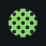 Black polka dots on lime green magnet<br><div class="desc">Black polka dots on lime green</div>
