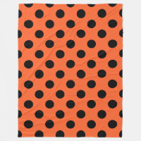 Black polka dots on orange