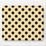 Black polka dots on pale yellow mouse pad<br><div class="desc">Black polka dots on pale yellow</div>