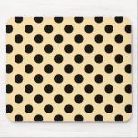 Black polka dots on pale yellow mouse pad<br><div class="desc">Black polka dots on pale yellow</div>
