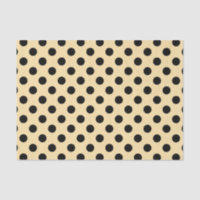 Black polka dots on pale yellow