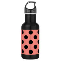Black polka dots on peach
