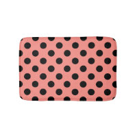 Black polka dots on peach