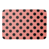 Black polka dots on peach