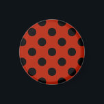 Black polka dots on red magnet<br><div class="desc">Black polka dots on red</div>