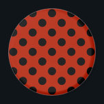 Black polka dots on red magnet<br><div class="desc">Black polka dots on red</div>