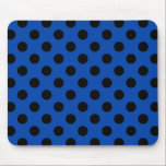 Black polka dots on royal blue mouse pad<br><div class="desc">Black polka dots on royal blue</div>