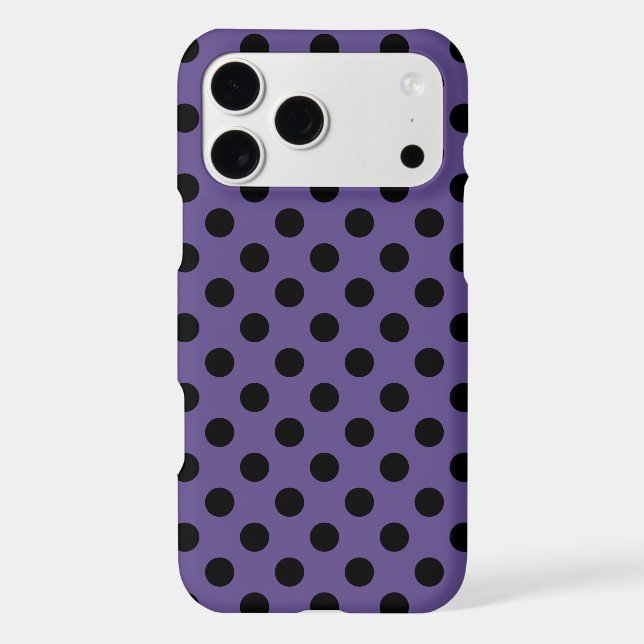Black polka dots on ultra violet (Back)