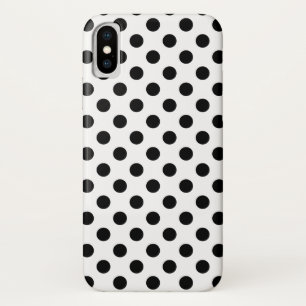 Black polka dots on white Case-Mate iPhone case