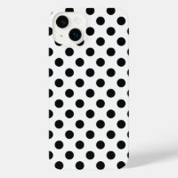 Black polka dots on white