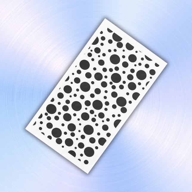 Black Polka Dots on White | Napkin (Creator Uploaded)