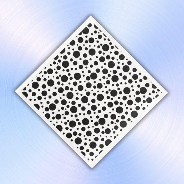 Black Polka Dots on White | Napkin (Creator Uploaded)