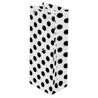 Black polka dots on white
