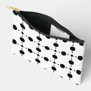 Black Polka Dots, Polka Dot Pattern, Dots, Dotted Accessory Pouch