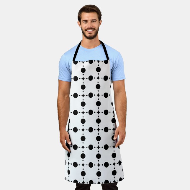 Black Polka Dots, Polka Dot Pattern, Dots, Dotted Apron (Worn)