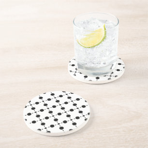 Black Polka Dots, Polka Dot Pattern, Dots, Dotted Coaster