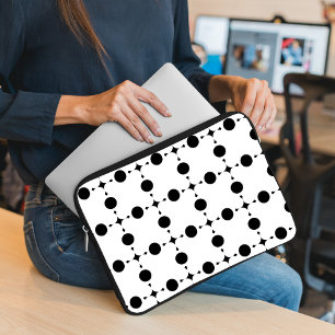 Black Polka Dots, Polka Dot Pattern, Dots, Dotted Laptop Sleeve