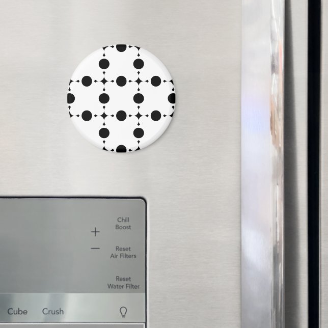 Black Polka Dots, Polka Dot Pattern, Dots, Dotted Magnet (In Situ (Fridge))