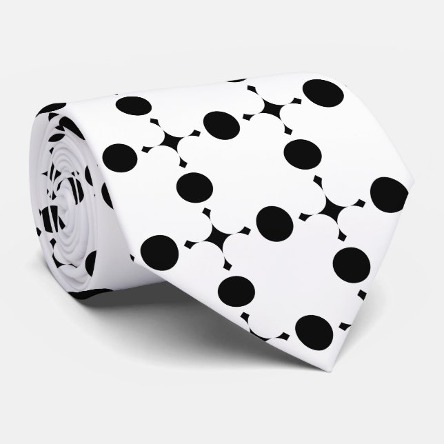 Black Polka Dots, Polka Dot Pattern, Dots, Dotted Tie (Rolled)