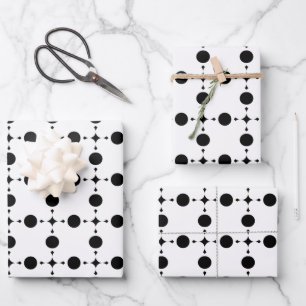 Black Polka Dots, Polka Dot Pattern, Dots, Dotted Wrapping Paper Sheet