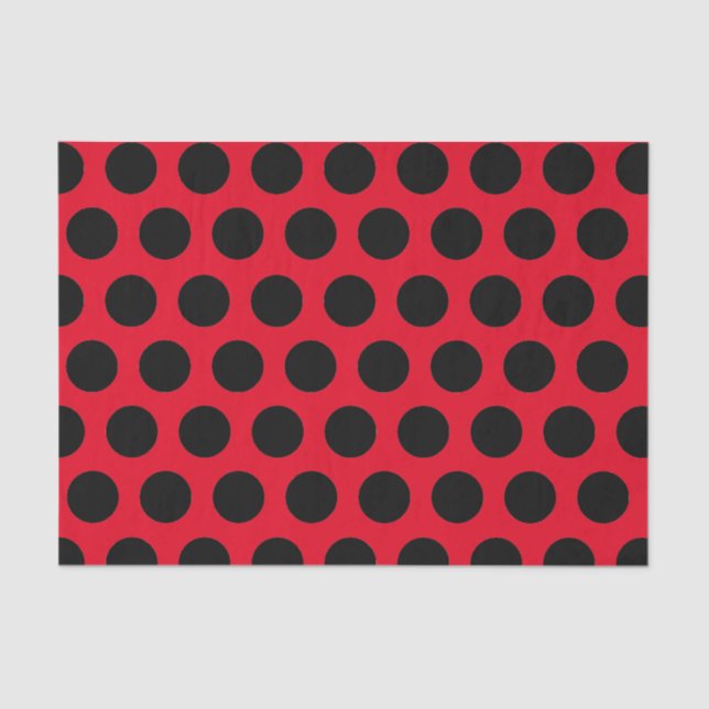 Black Polka Dots Tissue Paper (Front)
