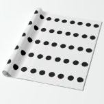 Black Polka Dots White Custom Colour Celebrations Wrapping Paper<br><div class="desc">Designed with cute black polka dots patterns in solid white background. You may change to any background colour as you wish. Great for birthdays,  holidays or any celebrations or events!</div>