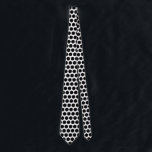 Black Polka Dots White Custom Colour Gift Favour Tie<br><div class="desc">Designed with cute black polka dots patterns in solid white background. You may change to any background colour as you wish. Makes a great gift or party favour for any event!</div>