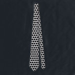 Black Polka Dots White Custom Colour Gift Favour Tie<br><div class="desc">Designed with cute black polka dots patterns in solid white background. You may change to any background colour as you wish. Makes a great gift or party favour for any event!</div>