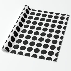 Black Polka Dots Wrapping Paper