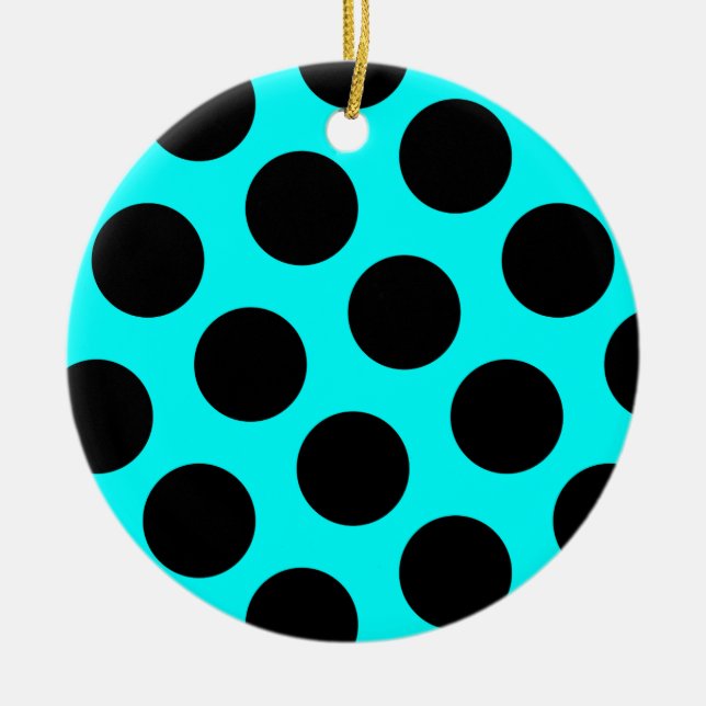 Black Polka Dotted Ornament (Front)