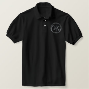 Black polo with grey MCPA embroidered logo