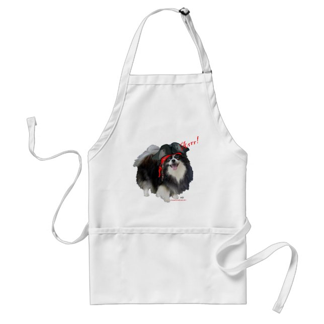 Black Pomeranian Pirate - Arrr! Standard Apron (Front)