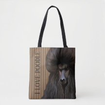 Black Poodle Art Bag
