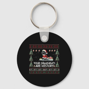 Black Poodle Christmas Tree Lights Decorations Xma Key Ring