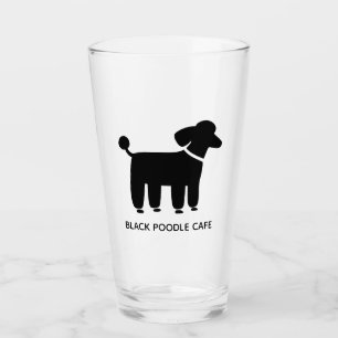 Black Poodle Personalised Cool Dog Driniking Glass