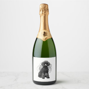 Black Poodle Premium T-Shirt Sparkling Wine Label