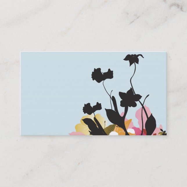 Black poppies Business Card (Front)
