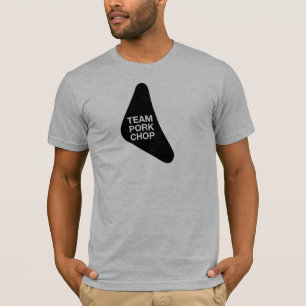 Black Pork Chop Design T-Shirt