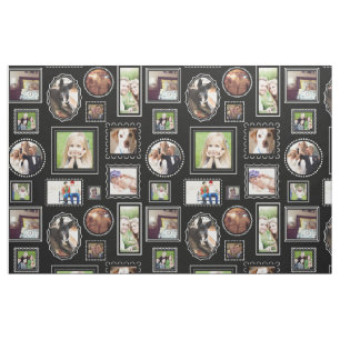 Black Portrait Gallery Frames Personalised Photos Fabric
