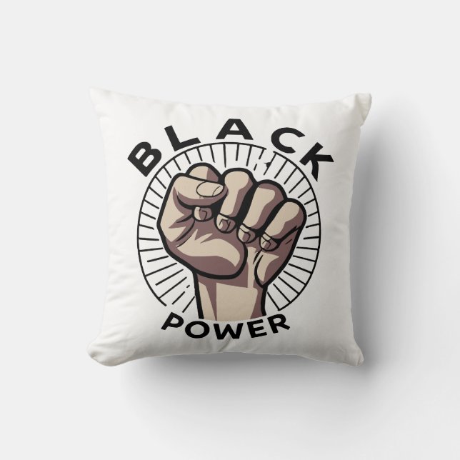 Black Power Afrocentric  Cushion (Front)