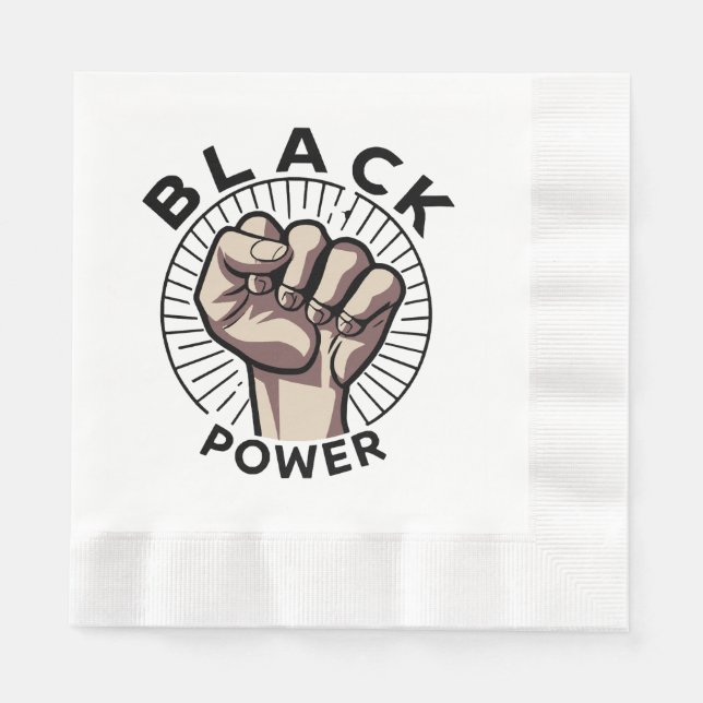 Black Power Afrocentric  Napkin (Front)