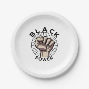 Black Power Afrocentric  Paper Plate