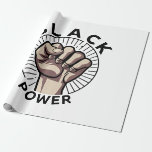 Black Power Afrocentric Wrapping Paper