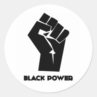 Black Power Classic Round Sticker