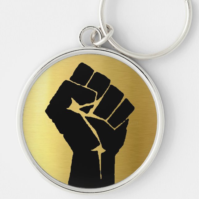 Black Power Fist Key Ring (Front)