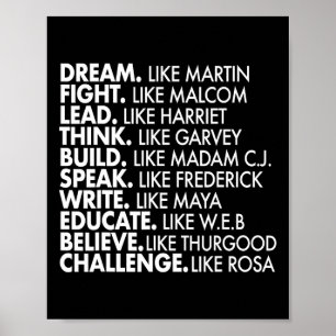 Black Power Historic Black Leaders African Black H Poster